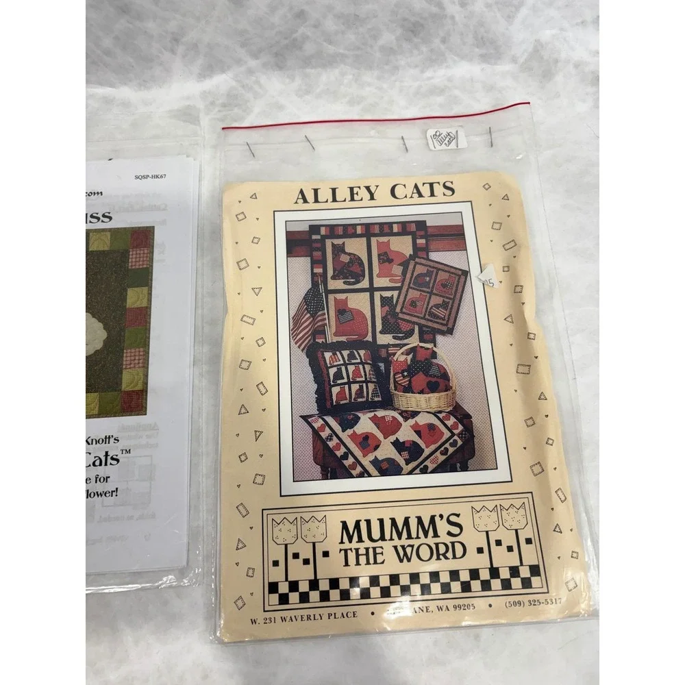 Vintage Cat Quilt Patterns Lot Debbie Mumm Alley‎ Cats Helene Knott Caulipuss